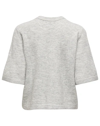 Only - ONLCamilla Kortærmet Cardigan Knit - Light Grey Melange